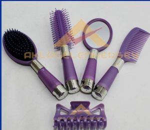 PLASTİK ERGONOMİK KULLANIŞLI AYNA TOKA FIRÇA TARAK SETİ 5 PARÇA SAÇ BAKIM