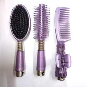 PLASTİK ERGONOMİK KULLANIŞLI AYNA TOKA FIRÇA TARAK SETİ 5 PARÇA SAÇ BAKIM