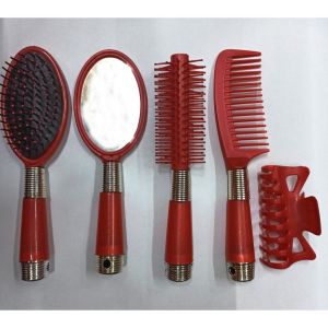 PLASTİK ERGONOMİK KULLANIŞLI AYNA TOKA FIRÇA TARAK SETİ 5 PARÇA SAÇ BAKIM