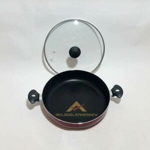 Büyük Boy Teflon Tencere Teflon Kaşığı Hediyeli 28 cm Cam Kapaklı