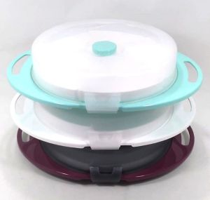 Ur-3304 5 Bölmeli Yuvarlak Plastik Kahvaltilik Klipsli ve Kolay Temizlenebilir Sağlıya Uygun
