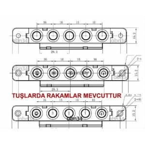 Üniversal Davlumbaz Kumanda Tuş Takımı,5 Tuşlu Ankastre,Aspiratör Universal Tuş Takımı 1.Kalite Ürün