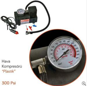 Araç lastiği şişirme 250 Psi Siyah Hava Kompresörü 12V