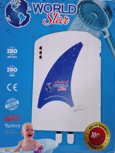 Dünyanın Eniyi Banyo Şofbeni 9 Emniyet Tasarruf World Star Şohben 3 Yıl Garantli BüyükBoy Su Isıtıcı