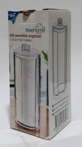 19cm Uzunluğunda Dikey Freehome Disk Pamukluk Kapaklı Organizer Disk Pamukları Saklamak İçin