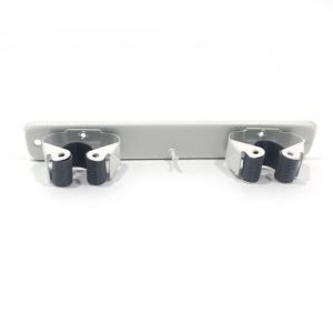 Duvara Monte 2'li Metal Organizer Paspas Mop Fırça Süpürge Tutucu Sihirli Mop Sopası Kıskacı Askısı
