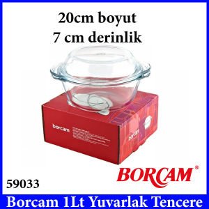BORCAM 1 LT YUVARLAK TENCERE 59033 BOY 20CM DERİNLİK 7CM PAŞABAHÇE KULLANIŞLI KALİTELİ ÜRÜN