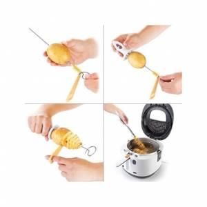 Spiral Patates Dilimleme Aparatı Patates Cips Yapma Dilimleyici Çubukta Patates
