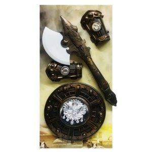 Diriliş Ertuğrul Osmanlı Balta, Bileklik, Zırh Işıklı Sesli Dombra Çalar 4 Parça Oyuncak Seti