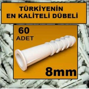 8mm Yüksek Kalitede Standart Plastik Dübel