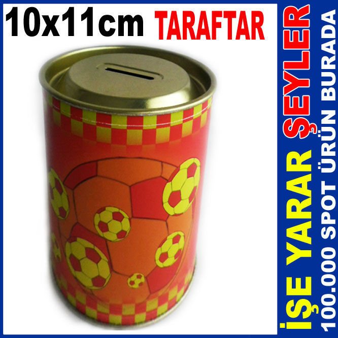 10x11cm SARI KIRMIZI AÇILMAYAN METAL KUMBARA
