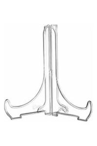 Büyük Boy Tabak Teşhir Standı Geçmeli Şeffaf Plastikden Plaket-Dekor Tabakları İçin Tabak Ayağı 18cm