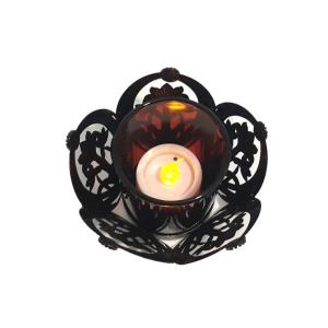Dekoratif Ferforje Metal İşleme Tealight Mumluk Şamdan Şık Dizayn