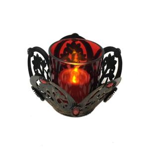 Dekoratif Ferforje Metal İşleme Tealight Mumluk Şamdan Şık Dizayn