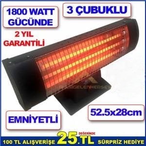  MUTSAN 1800 WATT GÜCÜNDE SICAK MEKANLAR İÇİN BİREBİR EMNİYETLİ 3 ÇUBUKLU ELEKTRİKLİ SOBA