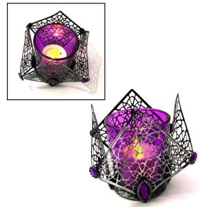 Şık Dizayn Dekoratif Ferforje Metal İşleme Tealight Mumluk Şamdan