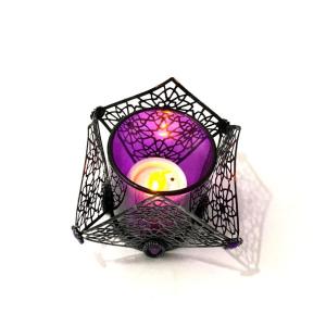 Şık Dizayn Dekoratif Ferforje Metal İşleme Tealight Mumluk Şamdan