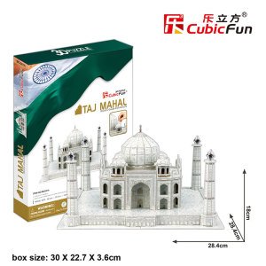 Cubic Fun 3D 87 Parça Puzzle Taj Mahal 28.4x28.4x18cm Ebatında 3 Boyutlu Maket Taj Mahal
