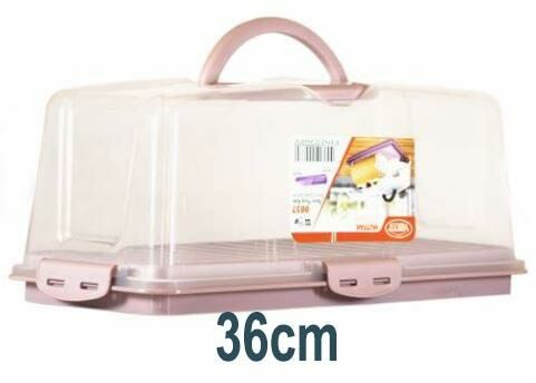 Violet Kapaklı Baton Pasta Saklama Kabı  36x16x14.5 cm
