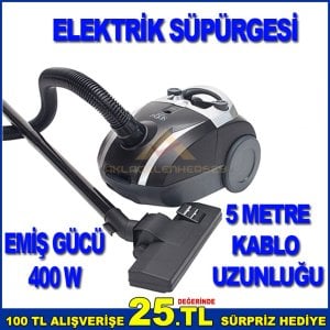 Sinbo 1400w Emiş Güçlü 5 Metre Kablo Uzunluklu Elektrikli Süpürge