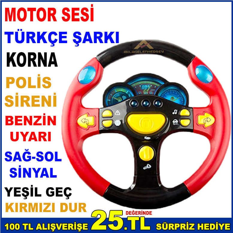 IŞIKLI MÜZİKLİ TÜRKÇE KONUŞAN DİREKSİYON ÇOK AMAÇLI KORNA ÇALAR ARABA KULLANMA DENEYİMİ VERİR