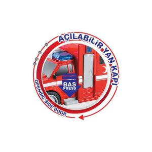 Nitro Speed 1:20 Sürtmeli Pilli Sesli ışıklı Ambulans Kırmızı