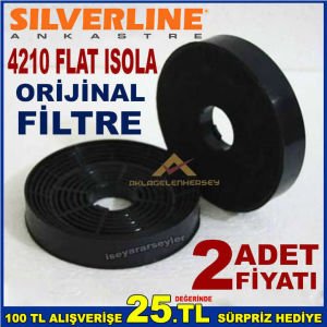 SILVERLINE 4210 FLAT ISOLA ANKASTRE DAVLUMBAZ FİLTRESİ 4210 FLAT ISOLA ASPİRATÖR KARBON FİLTRE