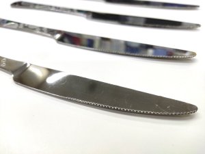 Paslanmaz Çelik Boncuk md22cm Yemek Bıçağı 6 adet Orta Kalite Bıçak Günlük Kullanım için Sofra Seti