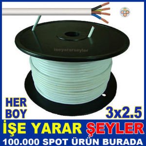 GARANTİLİ 3x2.5 TTR ELEKTRİK KABLOSU HER BOYDA