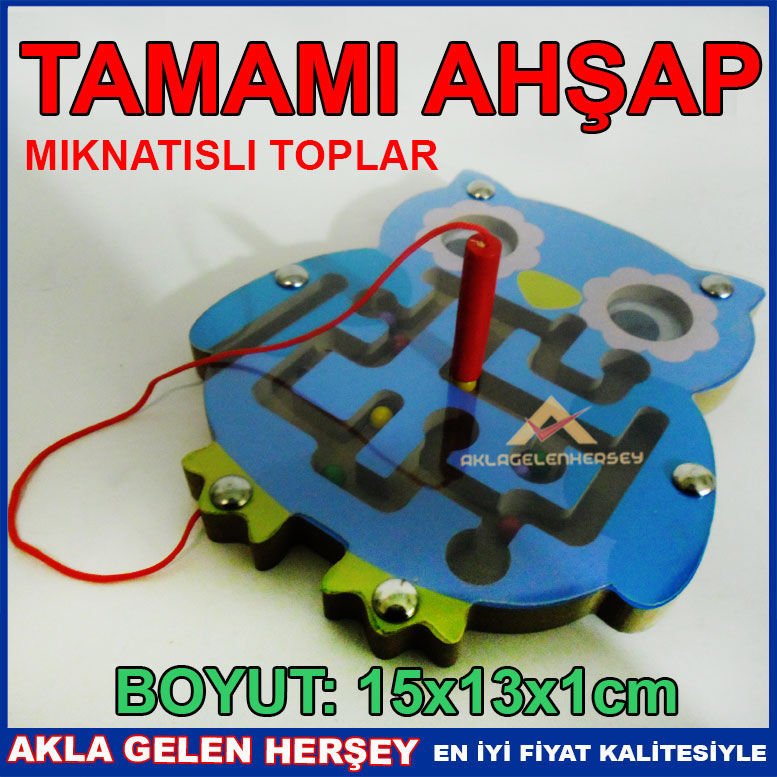 ÇOCUKLAR İÇİN AHŞAP MAGNETİK BAYKUŞ LABİRENT
