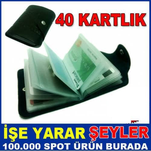 SÜPER DERİDEN İMAL 40 KARTLIK KREDİ KART CÜZDANI