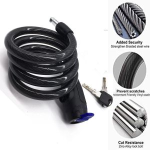 Süper Kalın 22mm Çelik Halat Kilit 150cm Sağlam Motor Kilidi En Güvenli Uzun Hırsız Koruma Sistemi