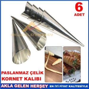 PASLANMAZ ÇELİK 6'lı SET KORNET KALIBI KORNEO KALIP SETİ