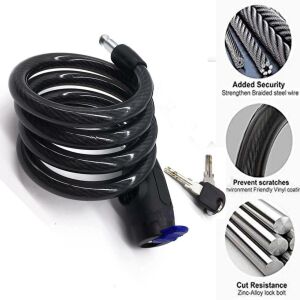 En Kaliteli Motor Koruma Sistemi 22mm Çelik Halat UzunBoy Kilit 150cm Sağlam Motor Kilidi En Güvenli