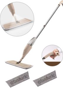Büyük Hazneli Mikrofiber Spreyli Mop Toplam 2 Adet Micro Paspas ile Islak Kuru Sihirli Temizlikci