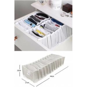 Alas Akordeon M Organizer 44x17x15 Çok Amaçlı Açılıp Toplanır Kumaş Eşya Kutusu Katlanır Giysi Hurcu