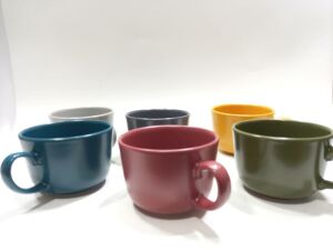 Kaliteli 1. Sınıf Seramik Bordo Renkli Jumbo Boy Kupa 11 cm Çap 8 cm Yükseklik