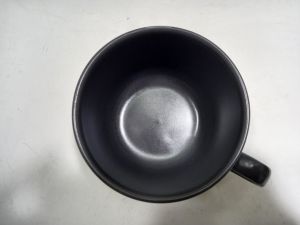 Kaliteli 1. Sınıf Seramik Koyu Gri Renkli Jumbo Boy Kupa 11 cm Çap 8 cm Yükseklik