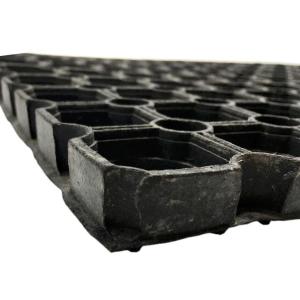22mm Kalınlıkta Kauçuk Lastik Kapı Önü Paspası 60x40cm Dikdörtgen Petek Modeli Paspas