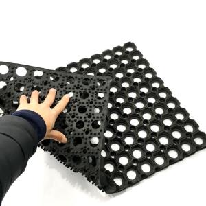 22mm Kalınlıkta Kauçuk Lastik Kapı Önü Paspası 60x40cm Dikdörtgen Petek Modeli Paspas