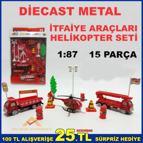 15 Parçalı Metal Kurtarıcı Araç İtfaiye Seti
