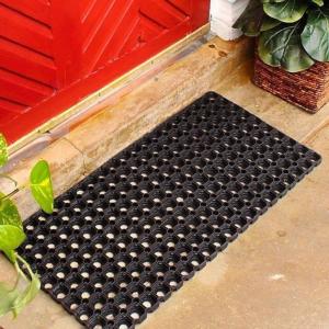 22mm Kauçuk Lastik Büyük Boy Kapı Önü Paspası 100x50cm Dikdörtgen Petek Modeli Paspas