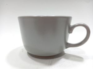 Kaliteli 1. Sınıf Seramik Gri Renkli Jumbo Boy Kupa 11 cm Çap 8 cm Yükseklik