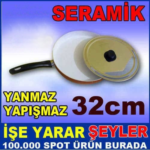 32cm 1.Kalite Seramik Yapışmaz Balık Tavası