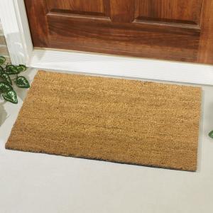 17mm Kalınlıkta PVC Tabanlı Sık Dokunmuş Koko Kıl Paspası 40x60cm Kapı Önü Paspası