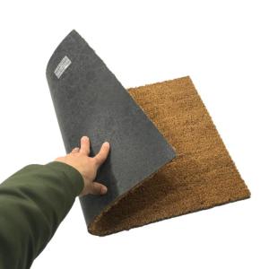 17mm Kalınlıkta PVC Tabanlı Sık Dokunmuş Koko Kıl Paspası 40x60cm Kapı Önü Paspası
