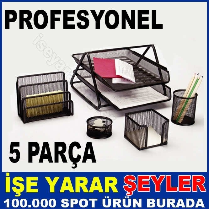 5 PARÇA PROFESYONELMETAL PERFORE OFİS SETİ