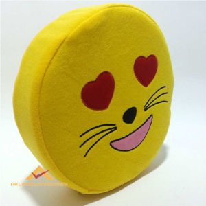 KALP GÖZLÜ DESENLİ SARI DEKORATİF EMOJİ YASTIK