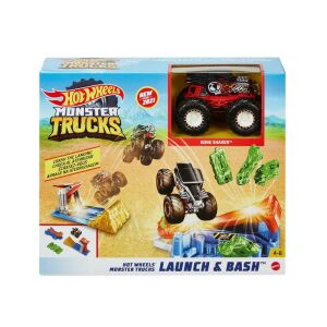 Hot Wheels Monster Trucks Fırlat ve Çarpış Oyun Seti GVK08