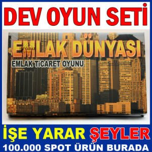 SÜPER KEYİFLİ ZEKA ve MASA OYUNU EMLAK DÜNYASI,Eğlendiren,düşündüren,eğitici Emlak ticaret Oyunu set